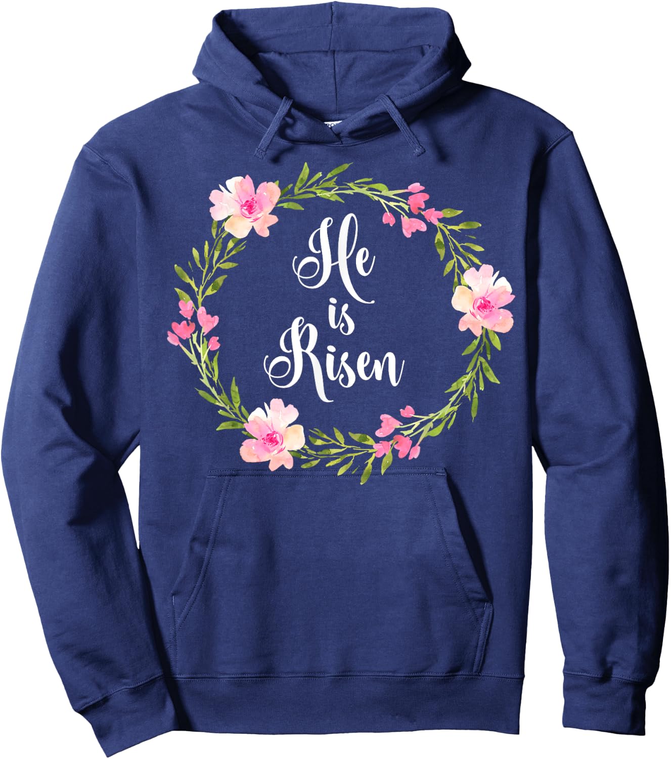 Inspirational He Is Risen . Faith . Hoodie - Hoodie | Navy