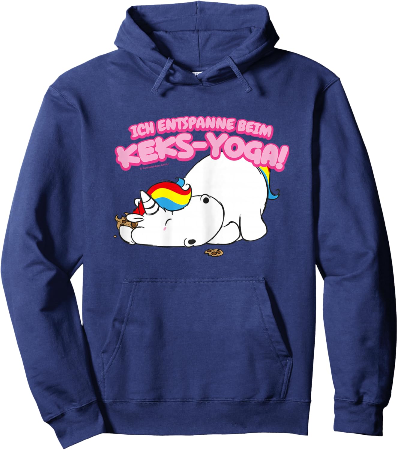 Pummeleinhorn - Ich Enstpanne Beim Keks-Yoga FUN Hoodie - Hoodie | Navy