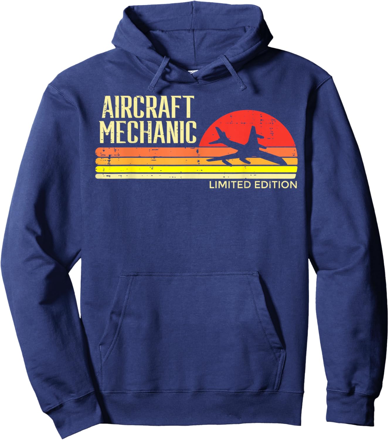 Aircraft Mechanic Limited Edition Retro Aviation Men Women Hoodie - Hoodie | Navy