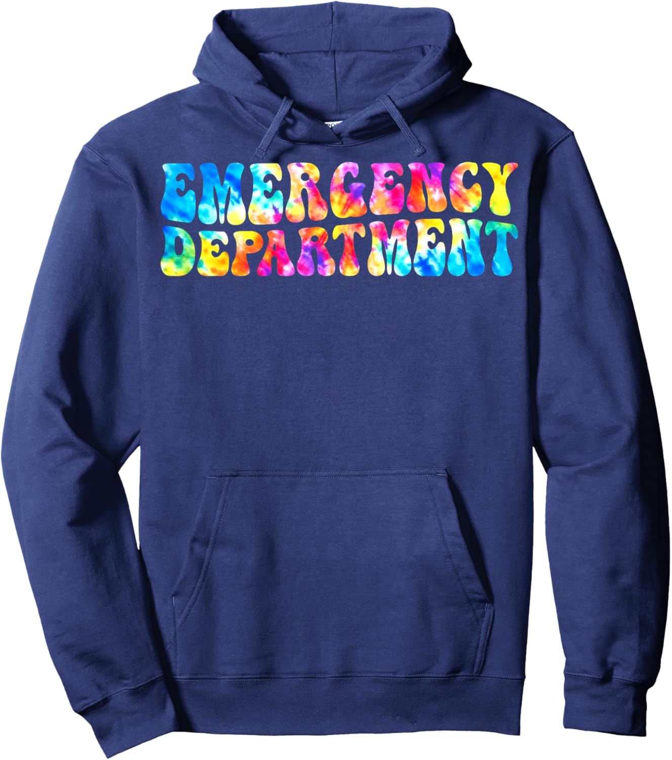 Tie Dye Emergency Department Emergency Room Healthcare Nurse Hoodie - Hoodie | Navy