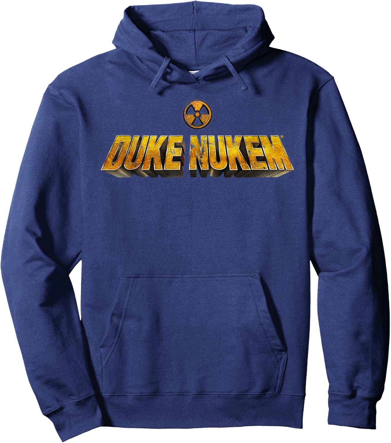 Duke Nukem Logo Radiation Symbol Official Retro Gaming Hoodie - Hoodie | Navy