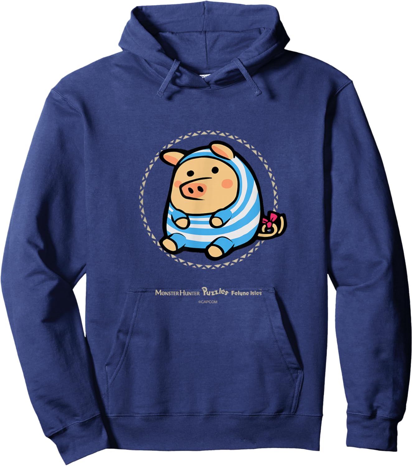 Monster Hunter Puzzles: Felyne Isles Radical Poogie Hoodie - Hoodie | Navy
