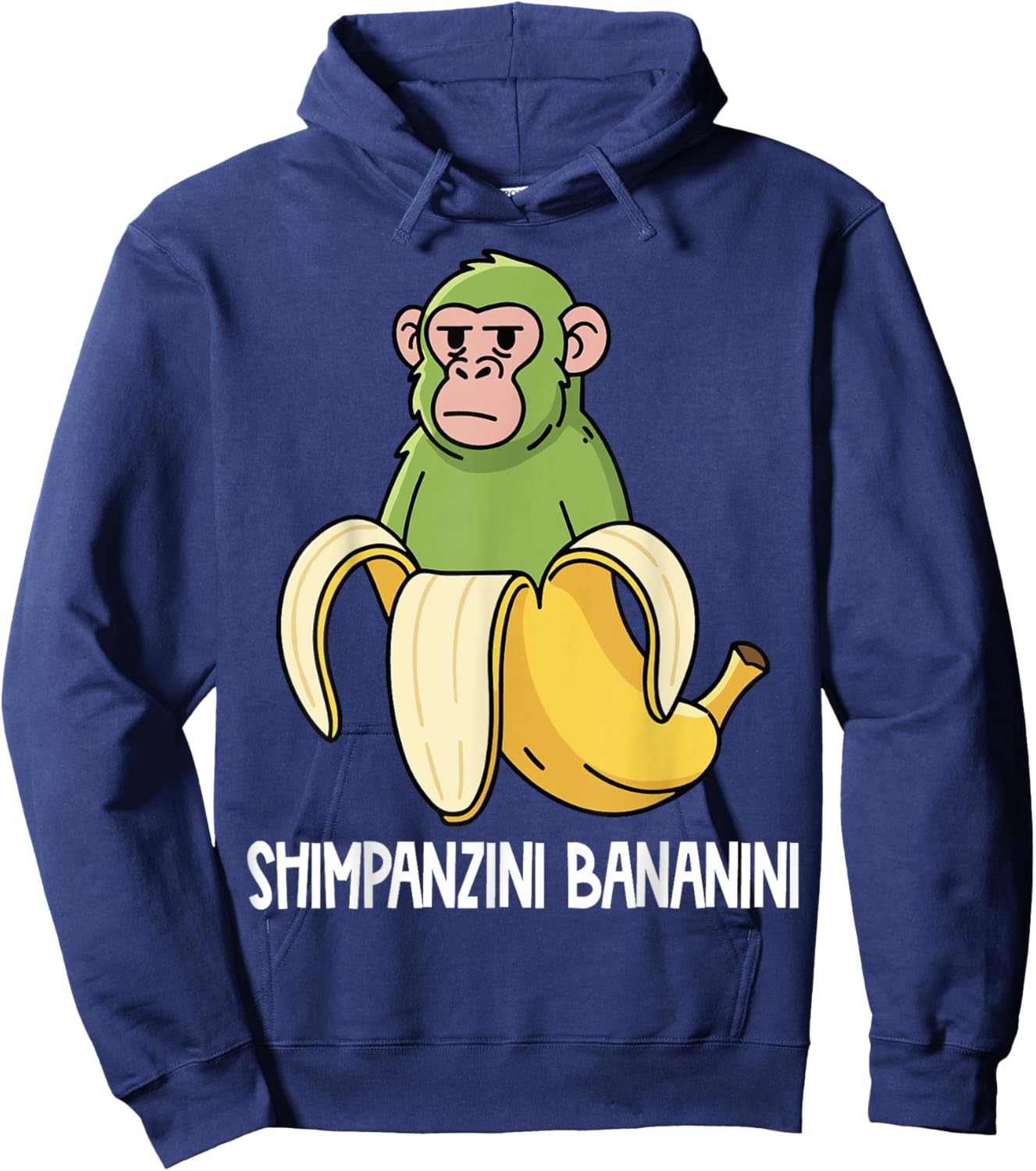 Italian Characters Brainrot Shimpanzini Bananini Hoodie - Hoodie | Navy