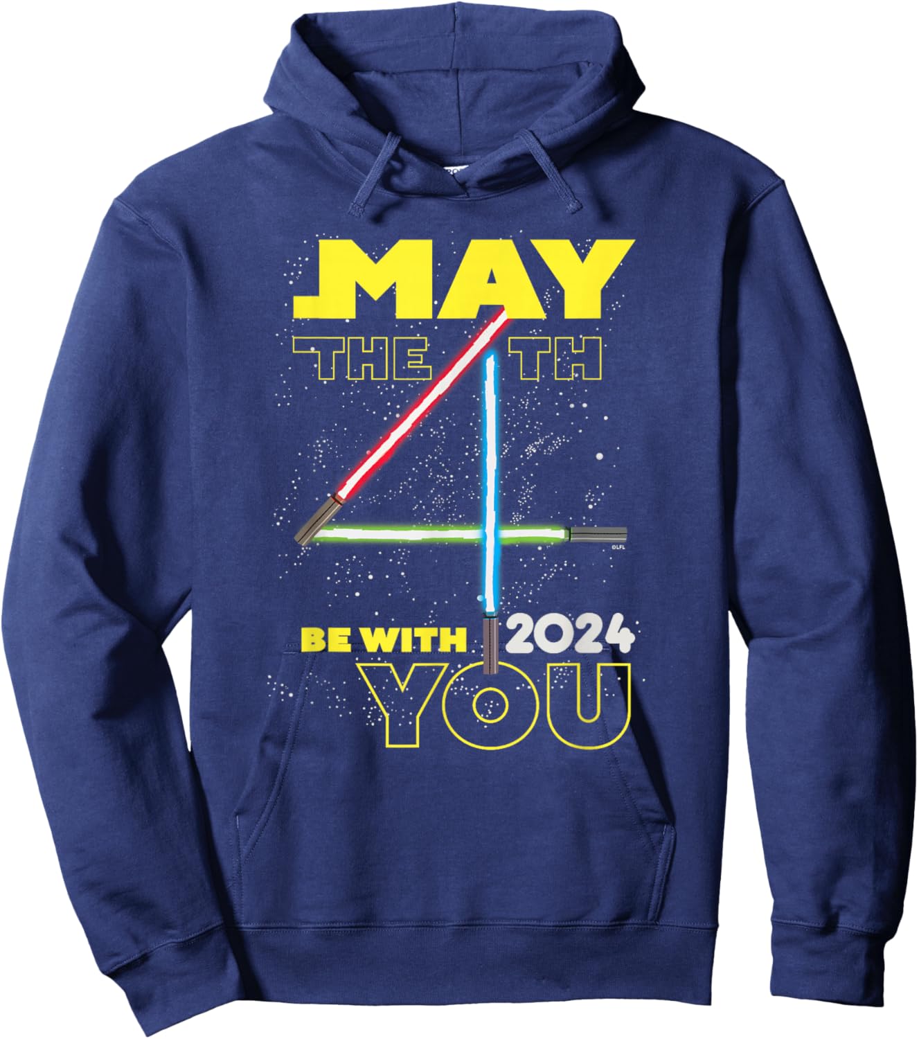 Star Wars May the 4th Be With You 2024 Lightsabers Hoodie - Hoodie | Navy