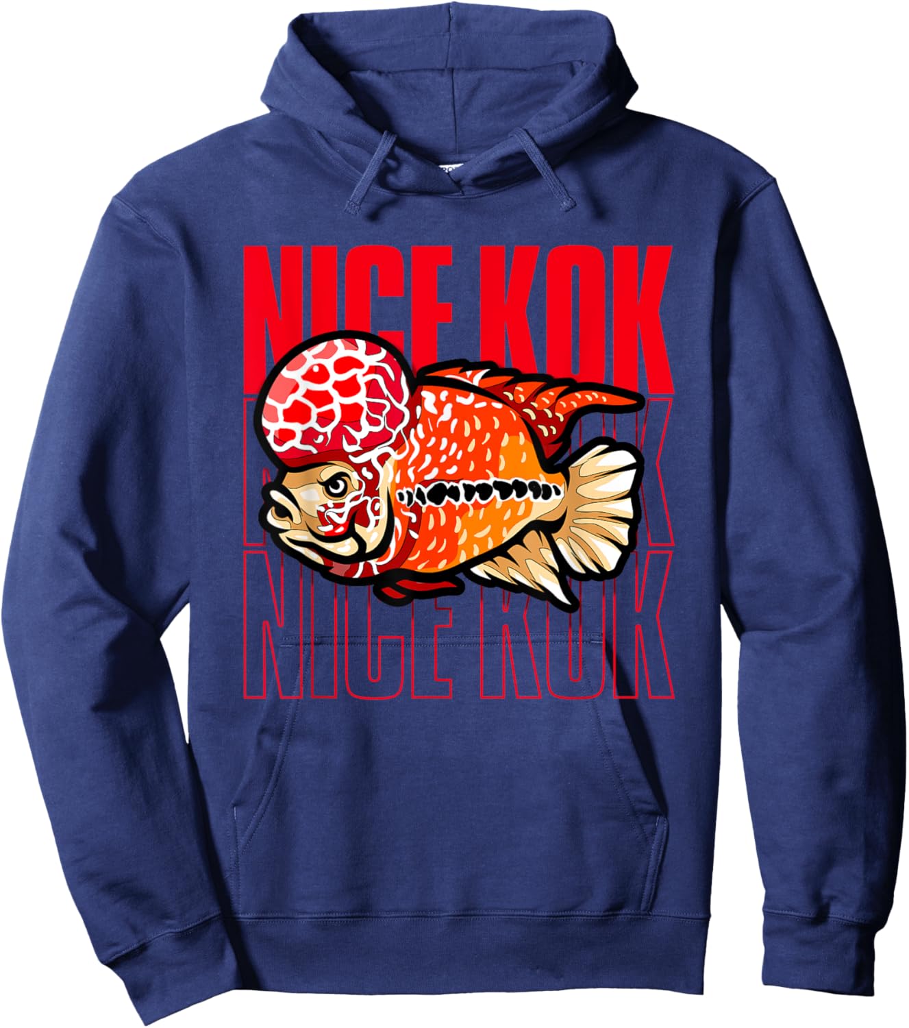 Nice Kok Funny Flowerhorn Cichlid Fish Keeper Hoodie - Hoodie | Navy