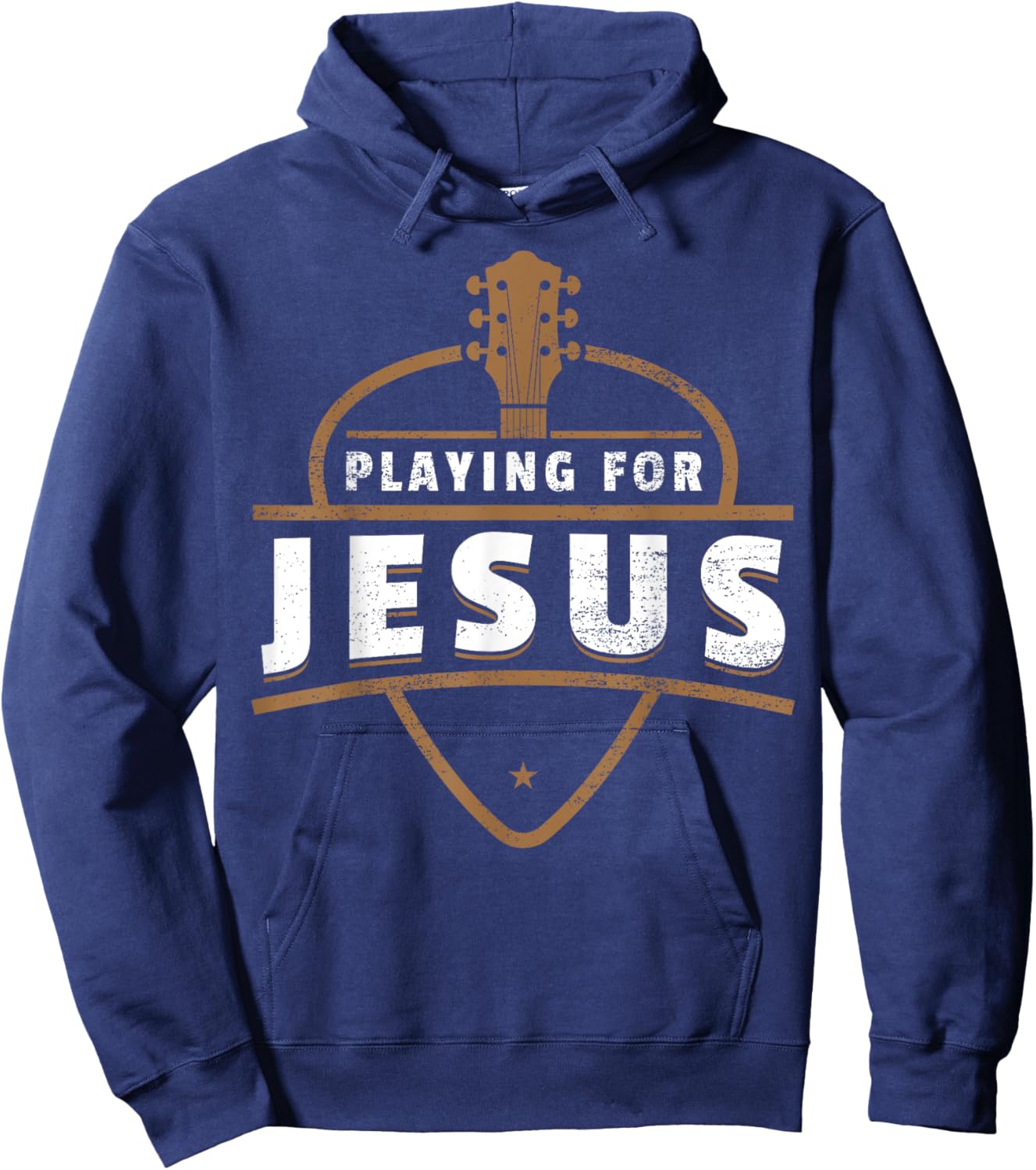 Guitar Playing For Jesus - Christian Guitarist Hoodie - Hoodie | Navy