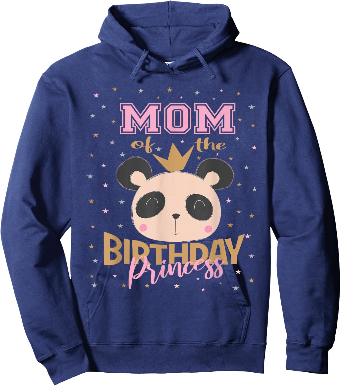 Mom Of The Birthday Princess Girl Panda Bear Party Hoodie - Hoodie | Navy