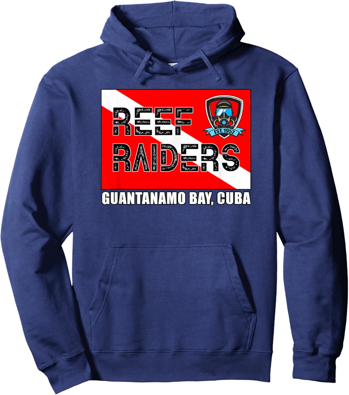 GTMO Reef Raiders - Guantanamo Bay Cuba Hoodie - Hoodie | Navy
