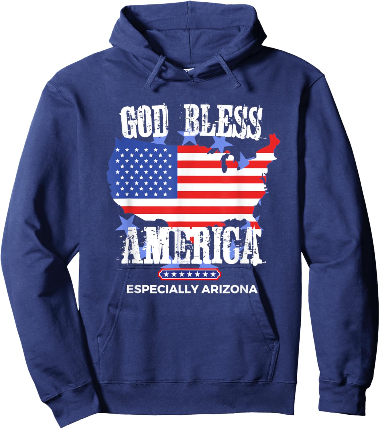 God Bless America Especially Arizona Awesome US State Design Hoodie - Hoodie | Navy