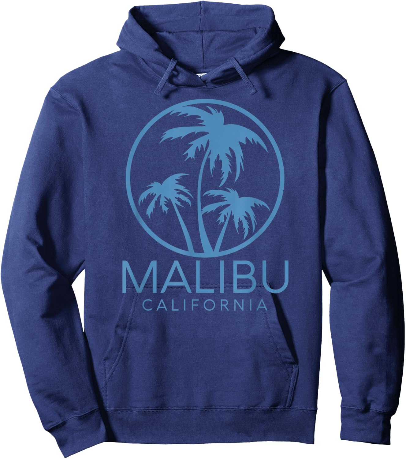 Retro Malibu California Surf Vintage Beach Palm SoCal Venice Hoodie - Hoodie | Navy