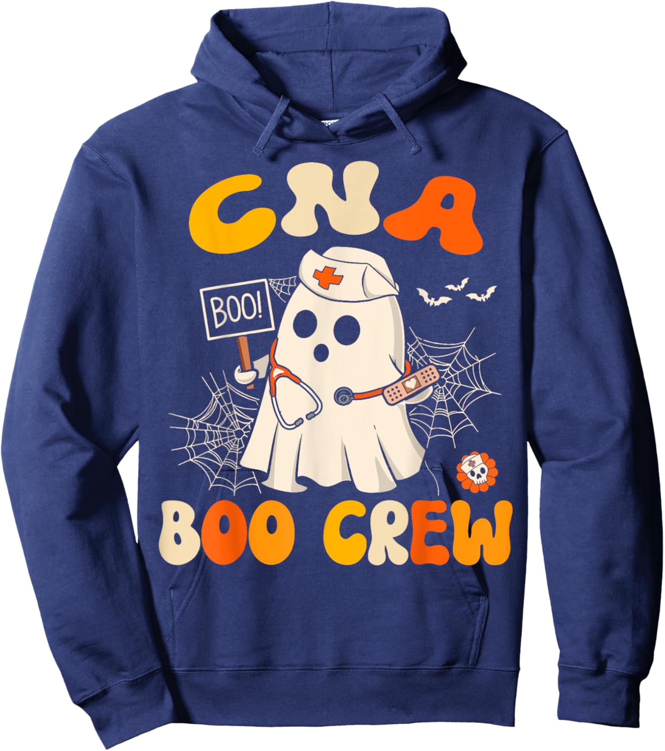 CNA Boo Crew Funny Nursing Assistant Halloween Costume Women Hoodie - Hoodie | Navy