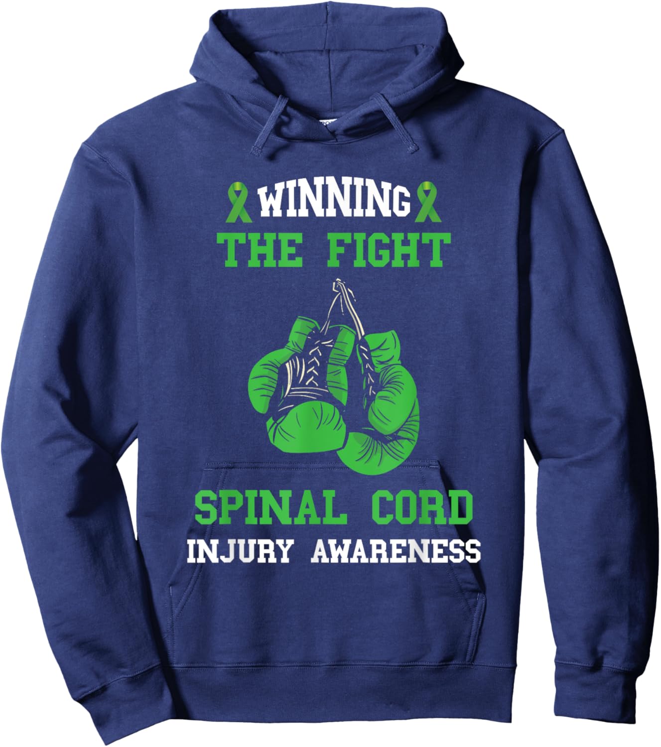 Spinal Cord Injury Warrior Winning Fight Spinal Cord Injury Hoodie - Hoodie | Navy