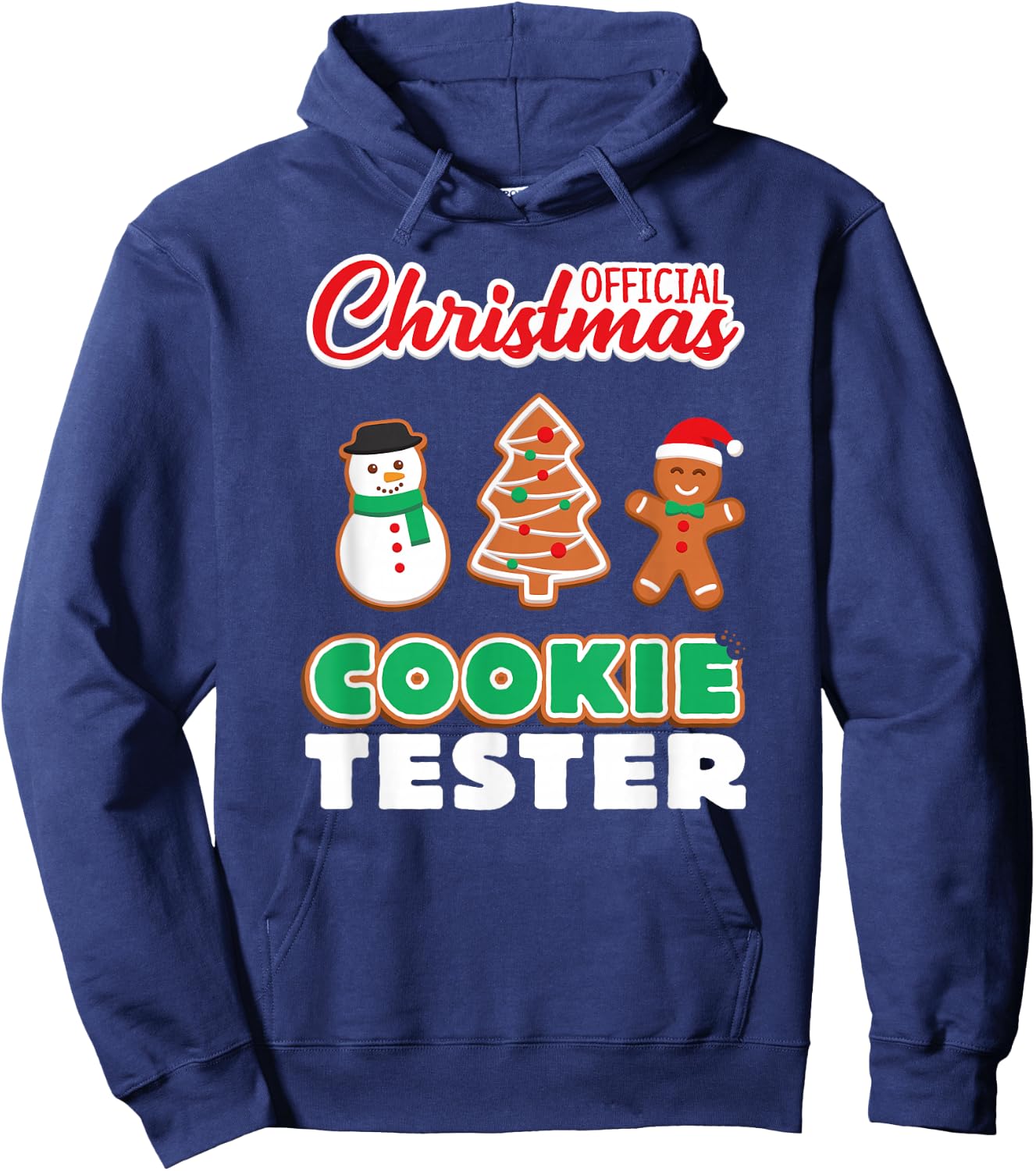 Official Christmas Cookie Tester T Shirt Xmas Cute Toddlers Hoodie - Hoodie | Navy