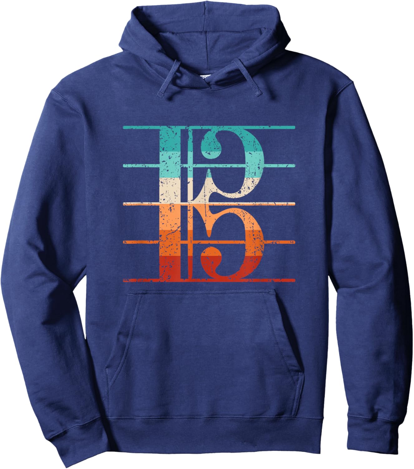 Alto Clef Viola Player Violist Hoodie - Hoodie | Navy