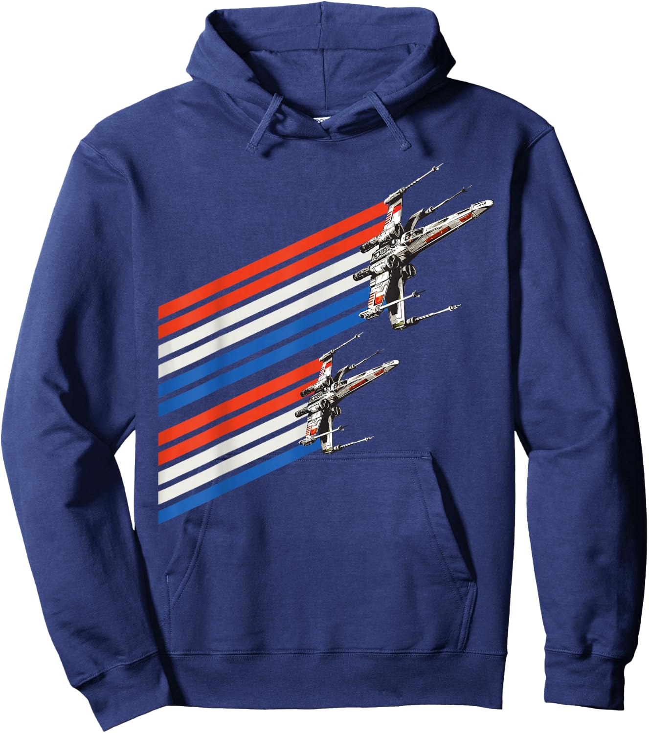 Star Wars X-Wing Starfighters American Flag Hoodie - Hoodie | Navy