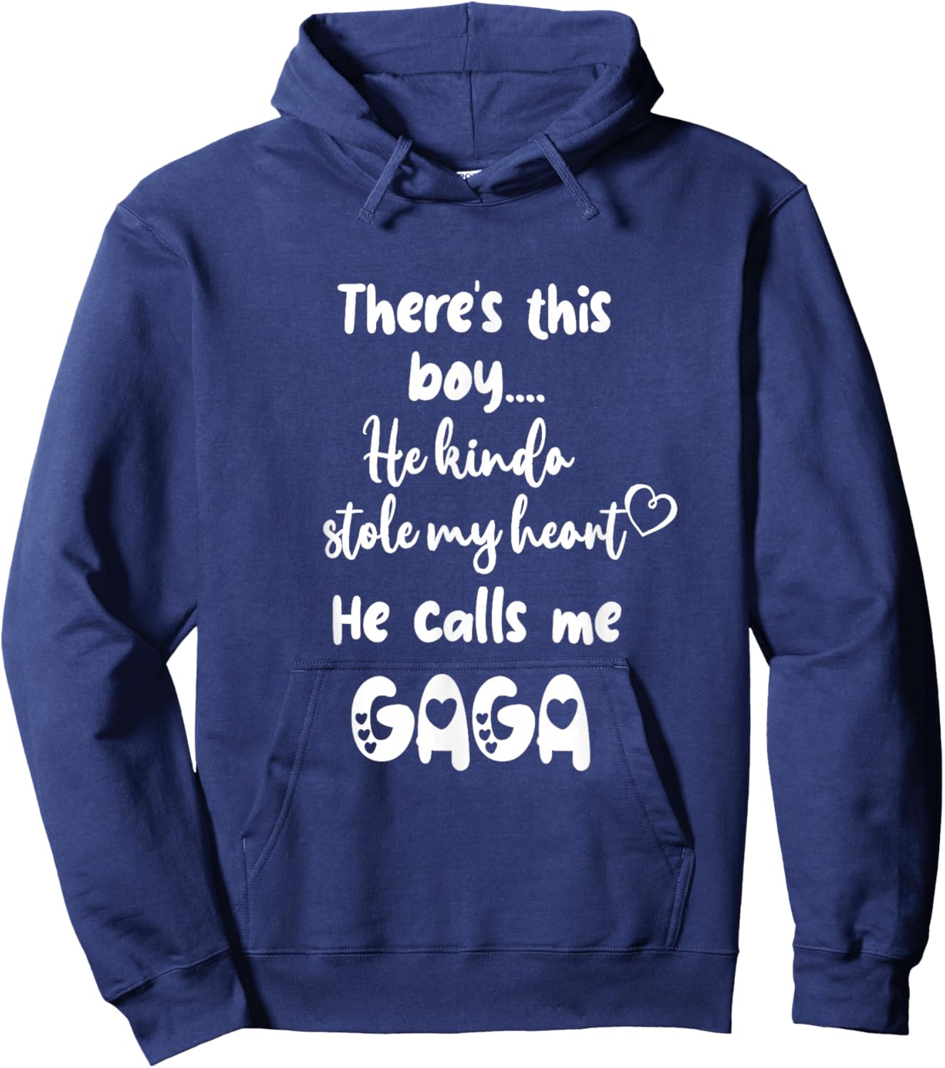 Special Grandma Grandmother This Boy Calls Me Gaga Hoodie - Hoodie | Navy