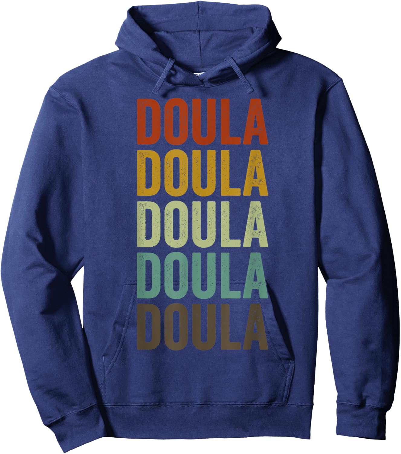 Doula Retro Gifts Doula Retro Black Small Classic Fit Short Sleeve -Kids Hoodie - Hoodie | Navy