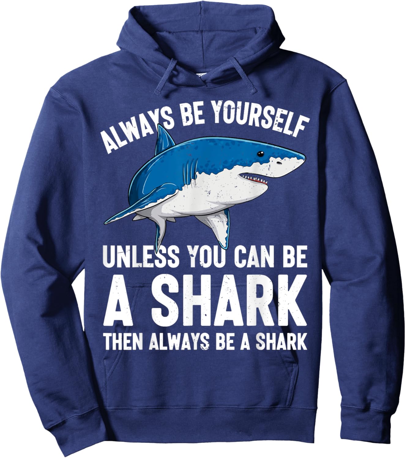 Cool Sharks Biology Ocean Wildlife Shark Lover Boys Girls Hoodie - Hoodie | Navy