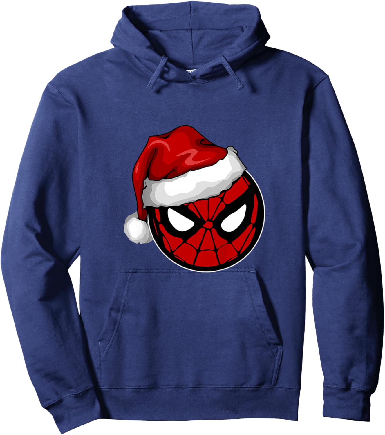 Kids Marvel Comics Christmas Santa Hat Spider-Man Circle Portrait Hoodie - Hoodie | Navy