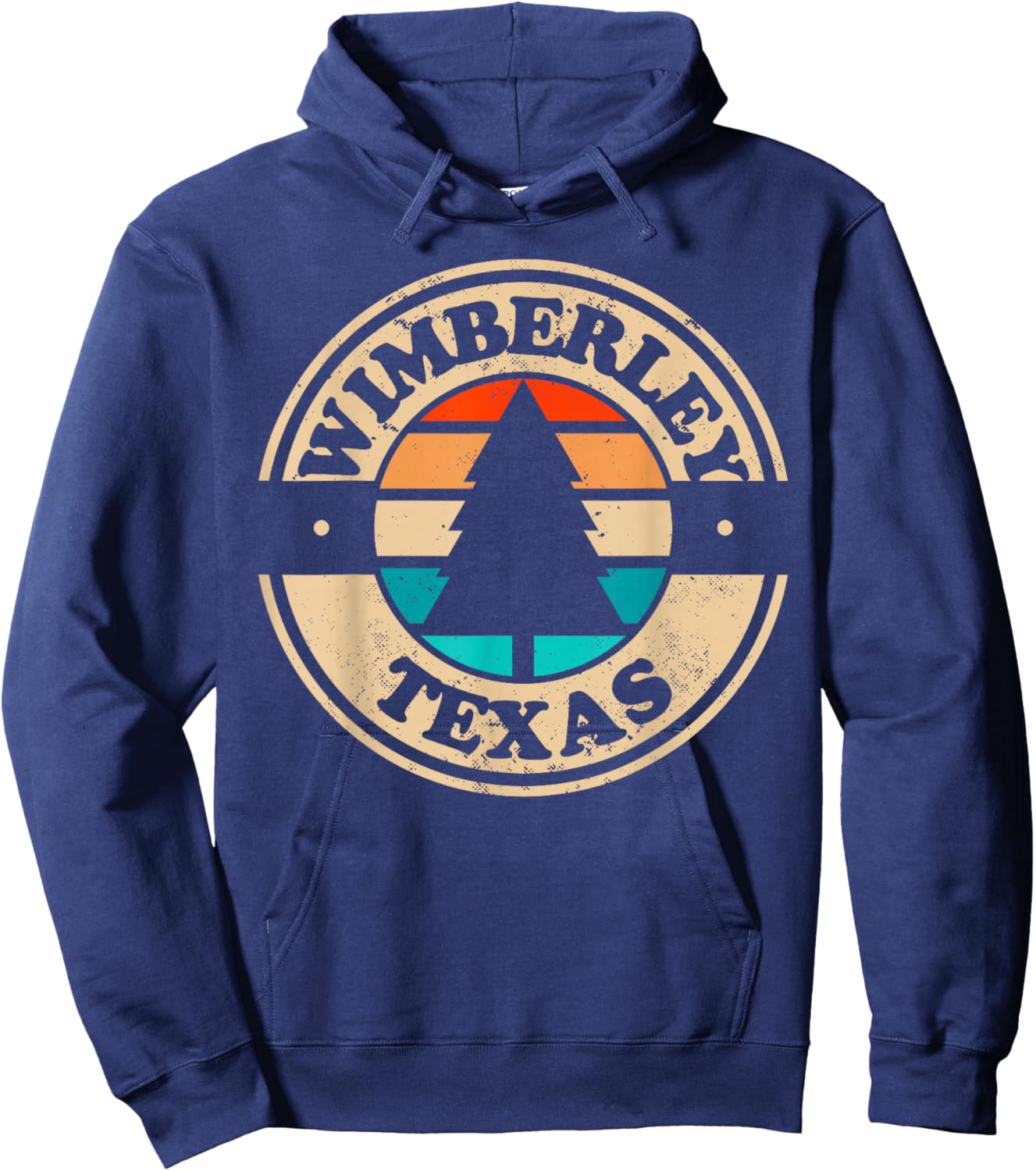 Wimberley Texas TX Vintage Graphic Retro 70s Souvenir 80s Hoodie - Hoodie | Navy