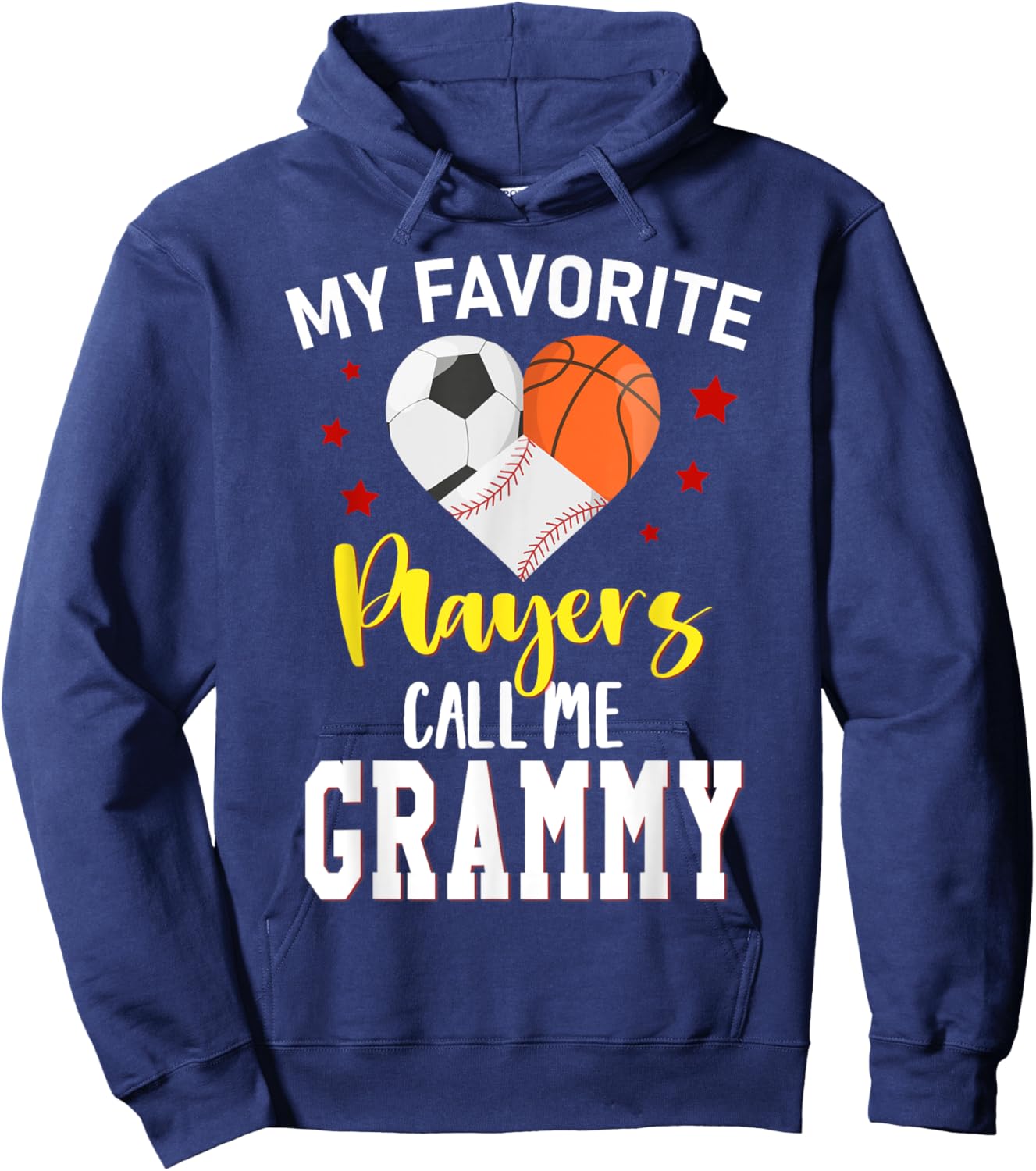 My Favorite Players Baseball Basketball Soccer GRAMMY Hoodie - Hoodie | Navy