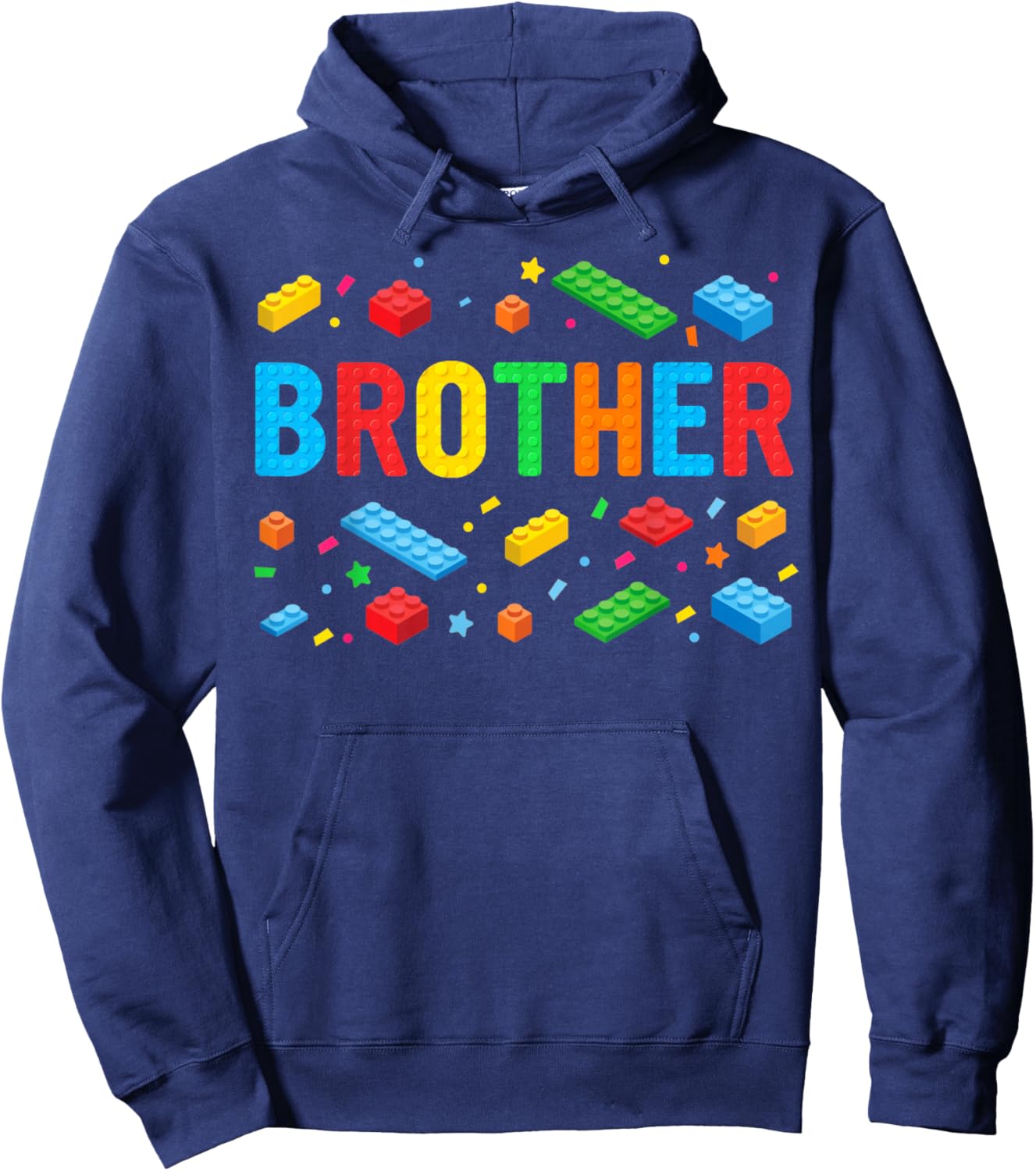 Brother Master Builder Building Bricks Blocks Family Big Bro Hoodie - Hoodie | Navy