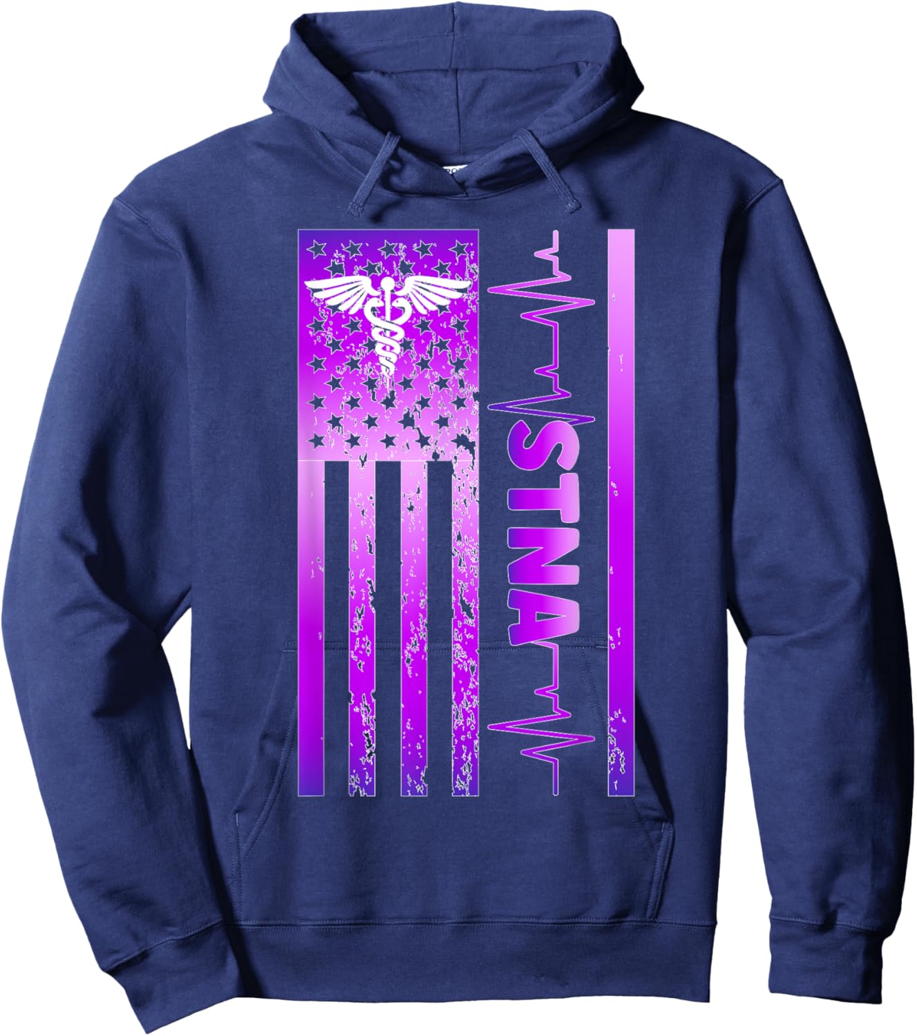 STNA US Flag State Tested Nursing Assistant Hoodie - Hoodie | Navy