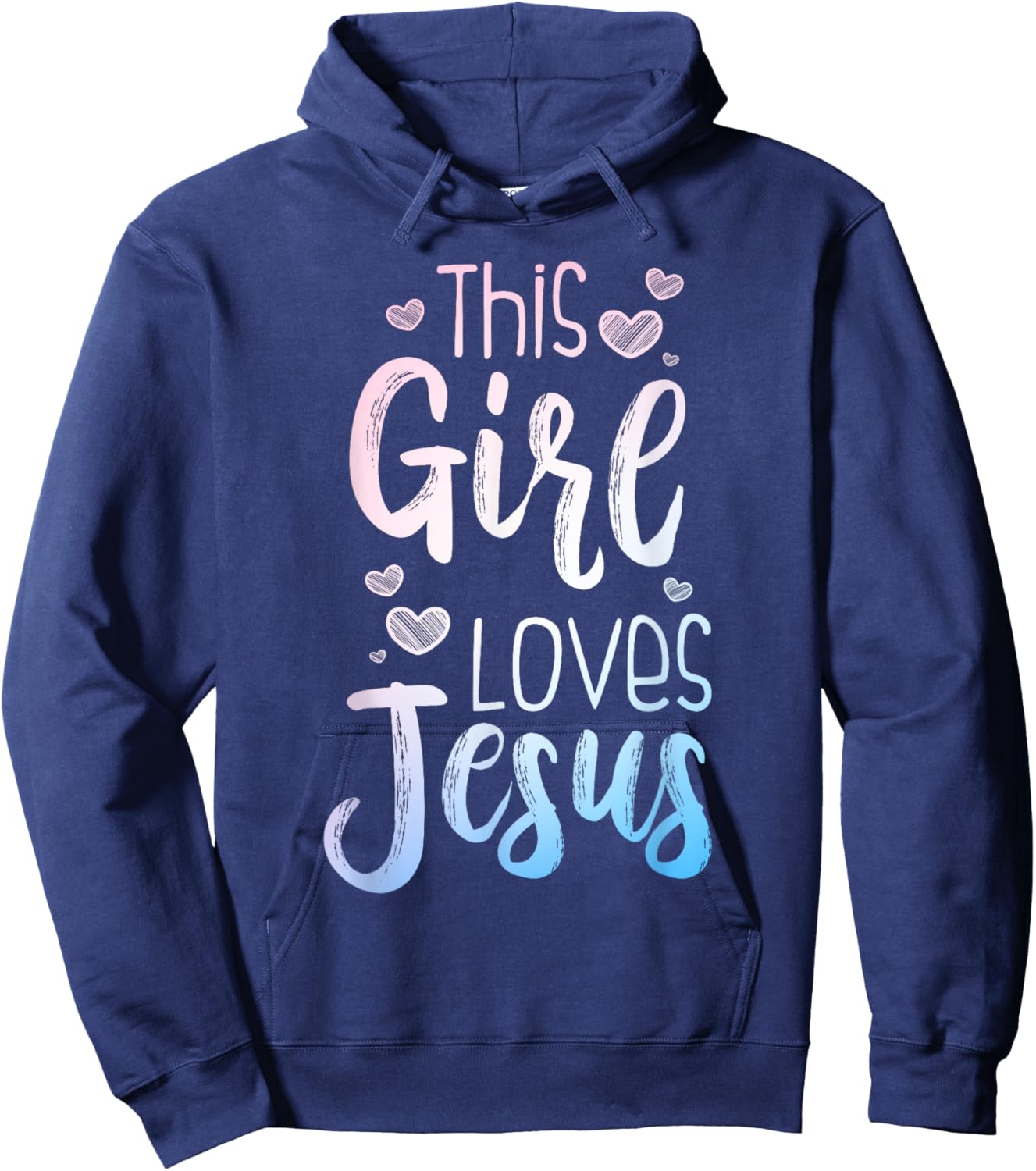 Best Jesus Art Girl Religion Christian Decoration Hoodie - Hoodie | Navy