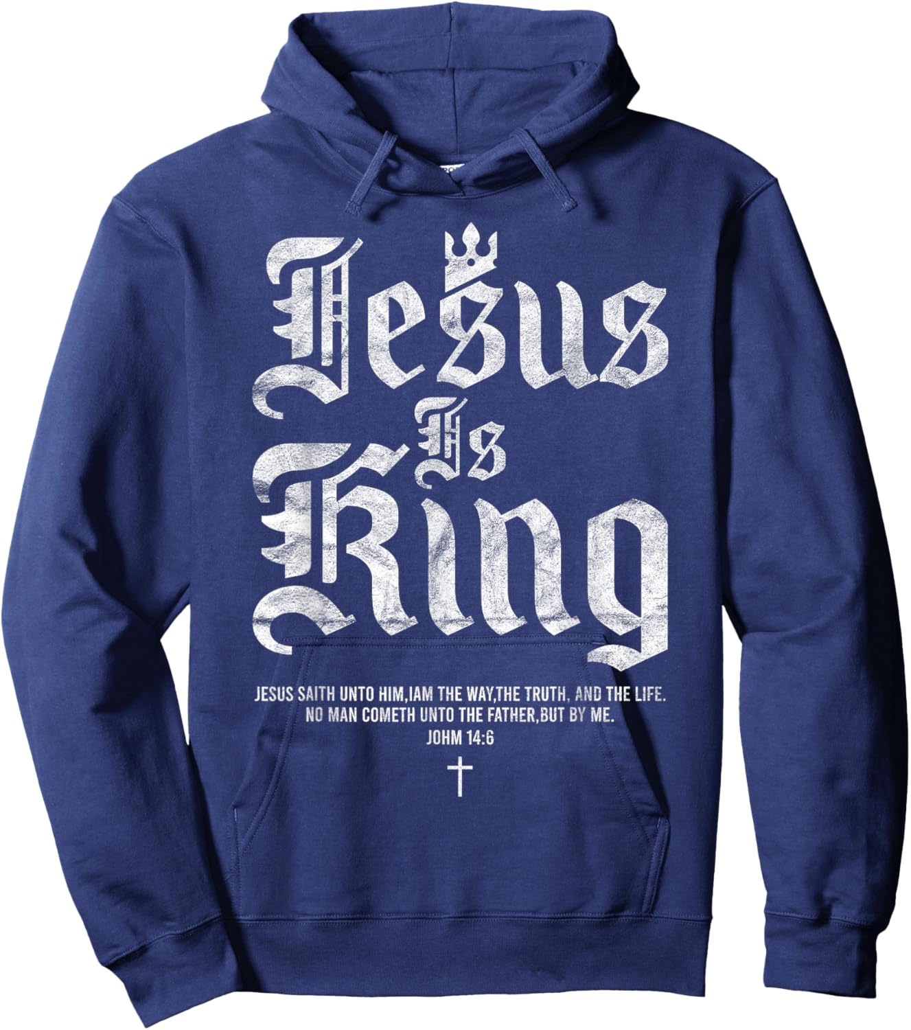 Jesus Is King Christian Faith Men Women Hoodie - Hoodie | Navy