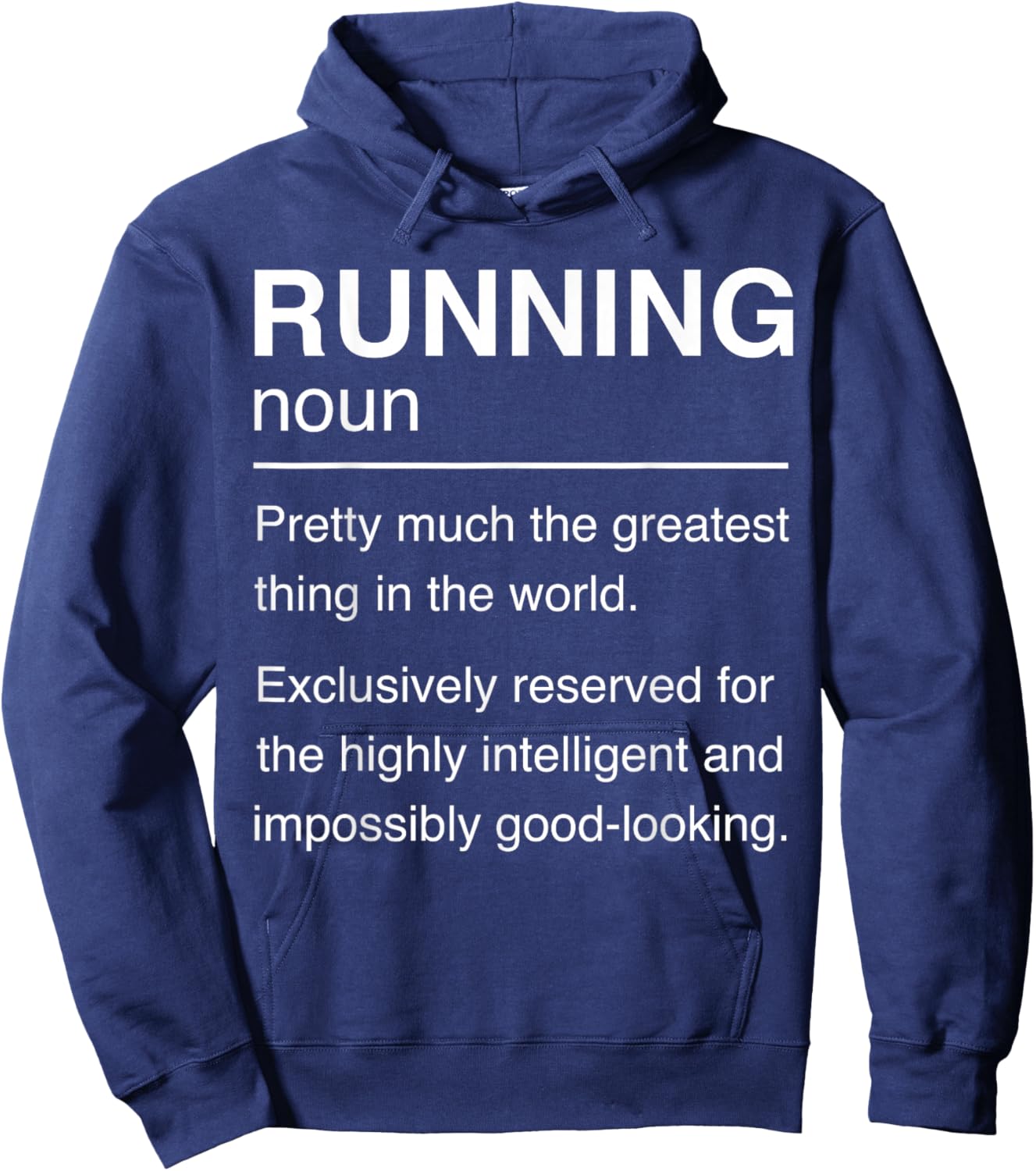 Running Definition Runner Cross Country Trail Mountain Run Hoodie - Hoodie | Navy