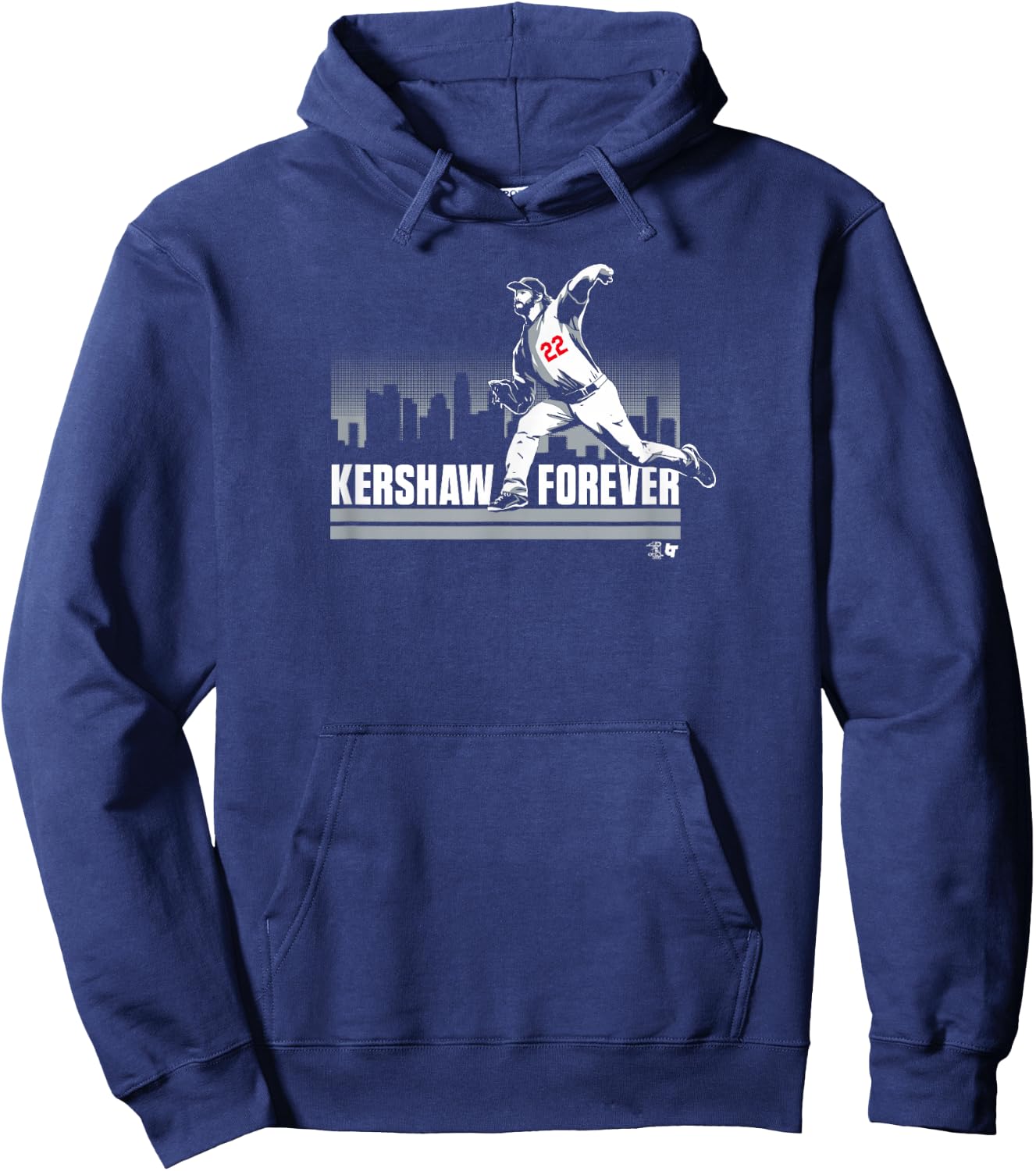 Officially Licensed Clayton Kershaw - Kershaw Forever Hoodie - Hoodie | Navy