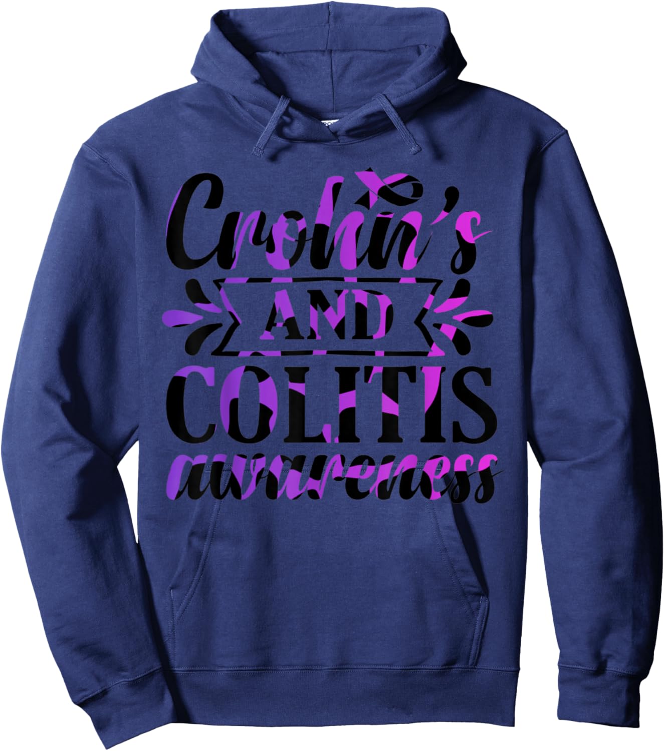Crohn's and Colitis Awareness Hoodie - Hoodie | Navy