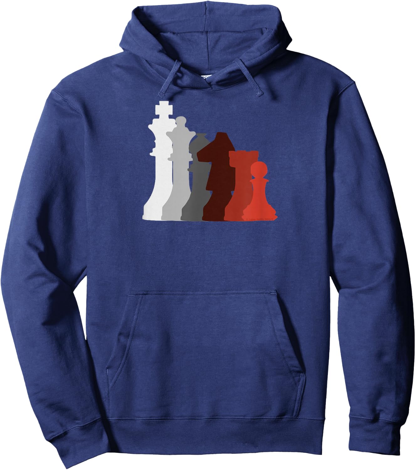 Cool Chess Pieces in Gaming Colors Chess Players Hoodie - Hoodie | Navy
