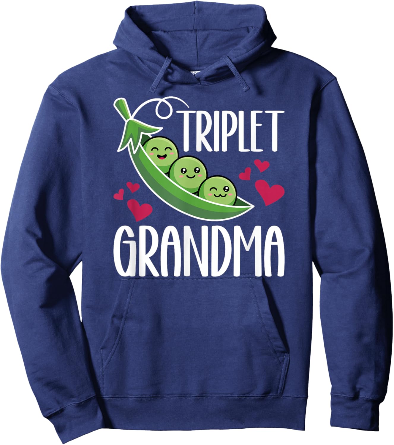 Triplet Grandma of Triplets Proud Triplet Grandmother Hoodie - Hoodie | Navy