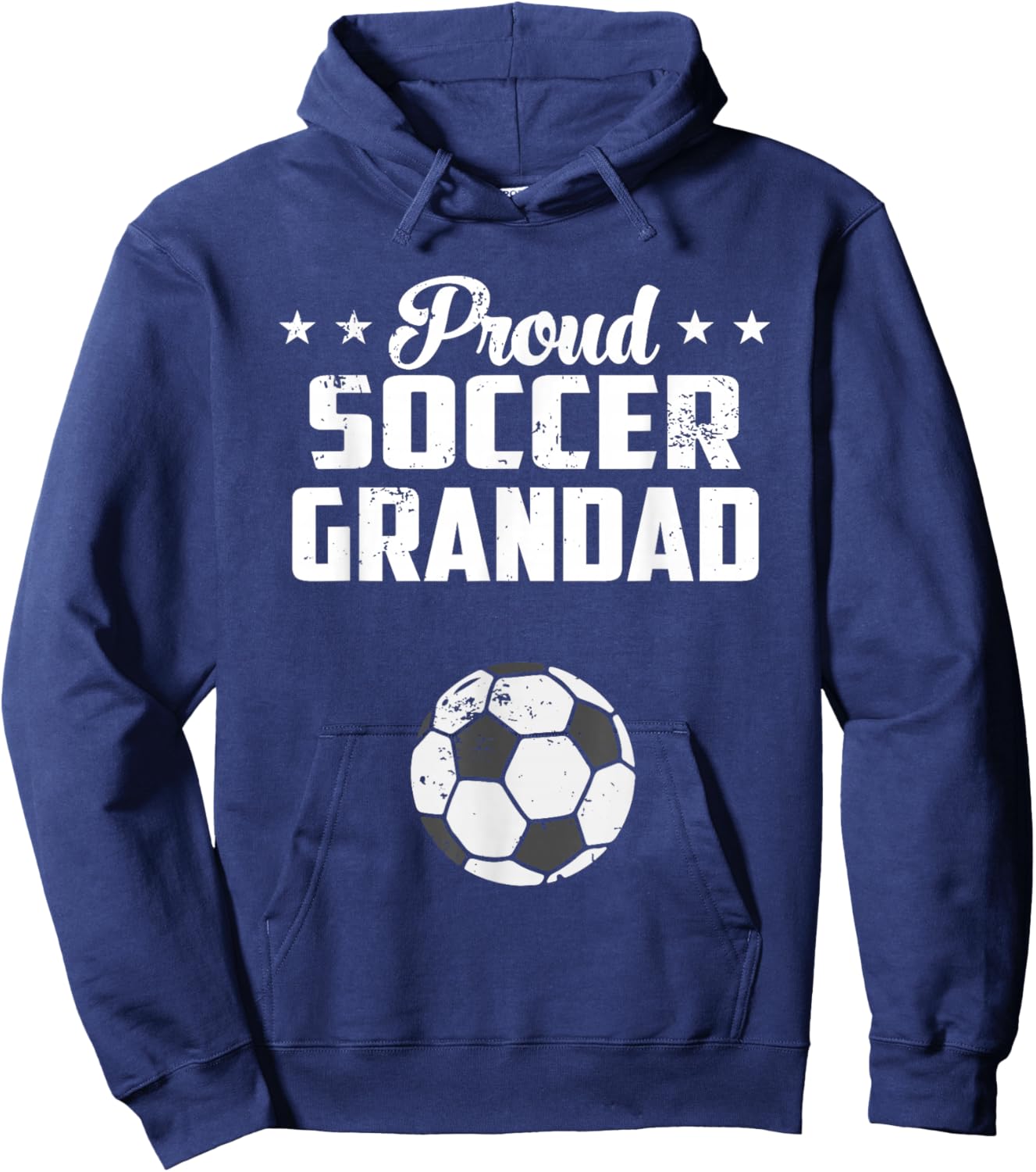 Proud Grandad Soccer Vintage Soccer Lover Fathers Day Men Hoodie - Hoodie | Navy