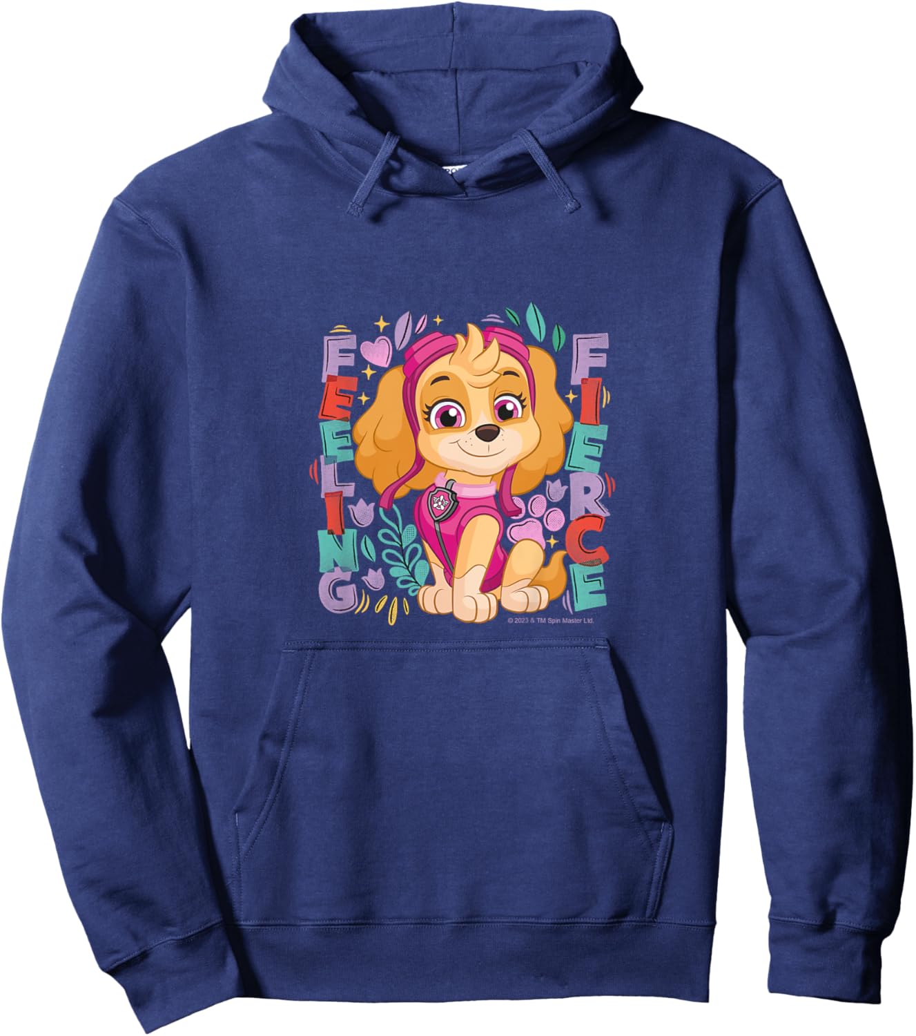 Kids PAW Patrol Skye Feeling Fierce Colorful Big Chest Logo Hoodie - Hoodie | Navy