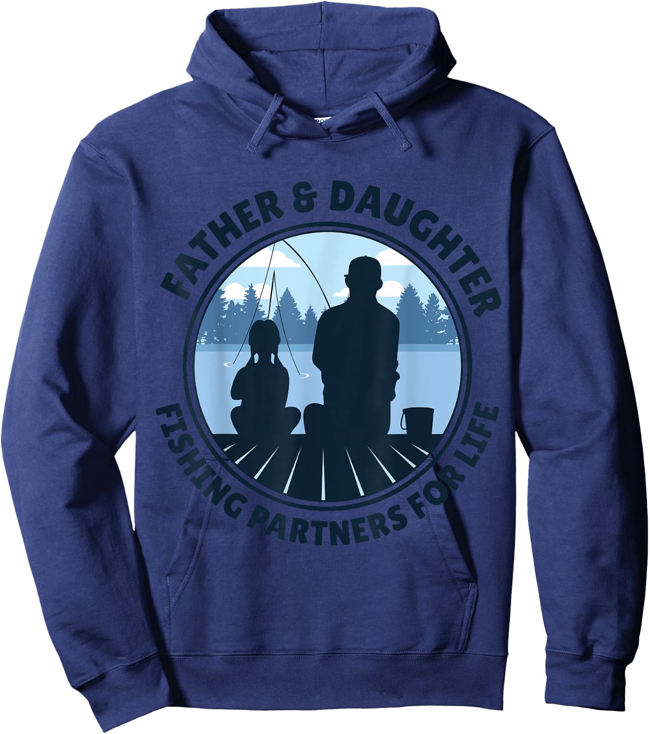 Father & Daughter Fishing Partners For Life Hoodie - Hoodie | Navy