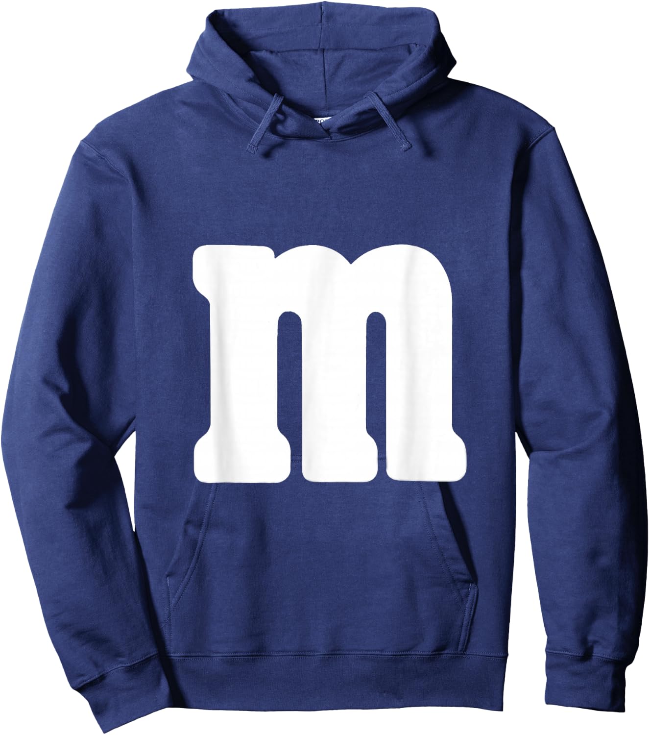 Big White Letter m Halloween Christmas Thanksgiving Hoodie - Hoodie | Navy