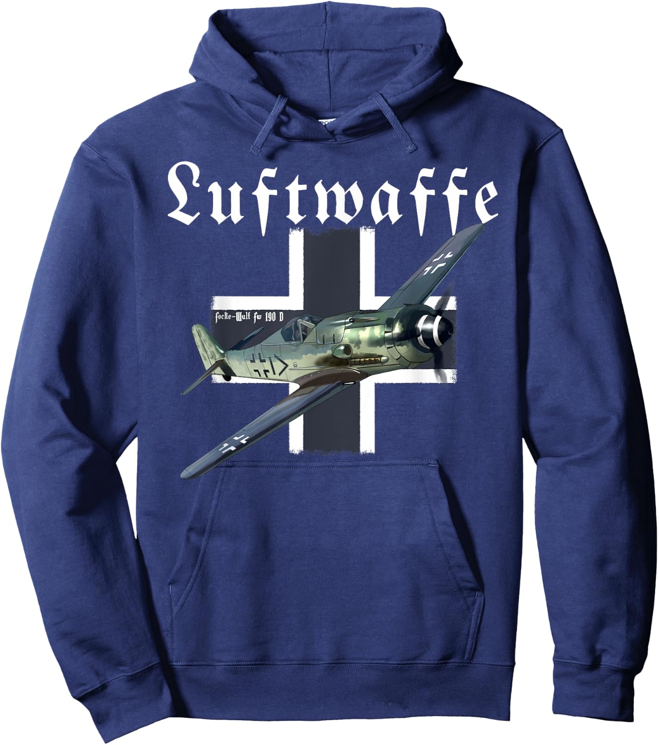 WW2 Aircraft Fighter I German Warbird I Focke-Wulf FW 190 D Hoodie - Hoodie | Navy
