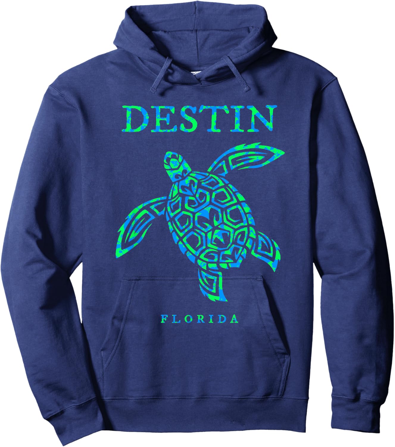 Destin Florida Sea Turtle Boys Girls Toddler Hoodie - Hoodie | Navy