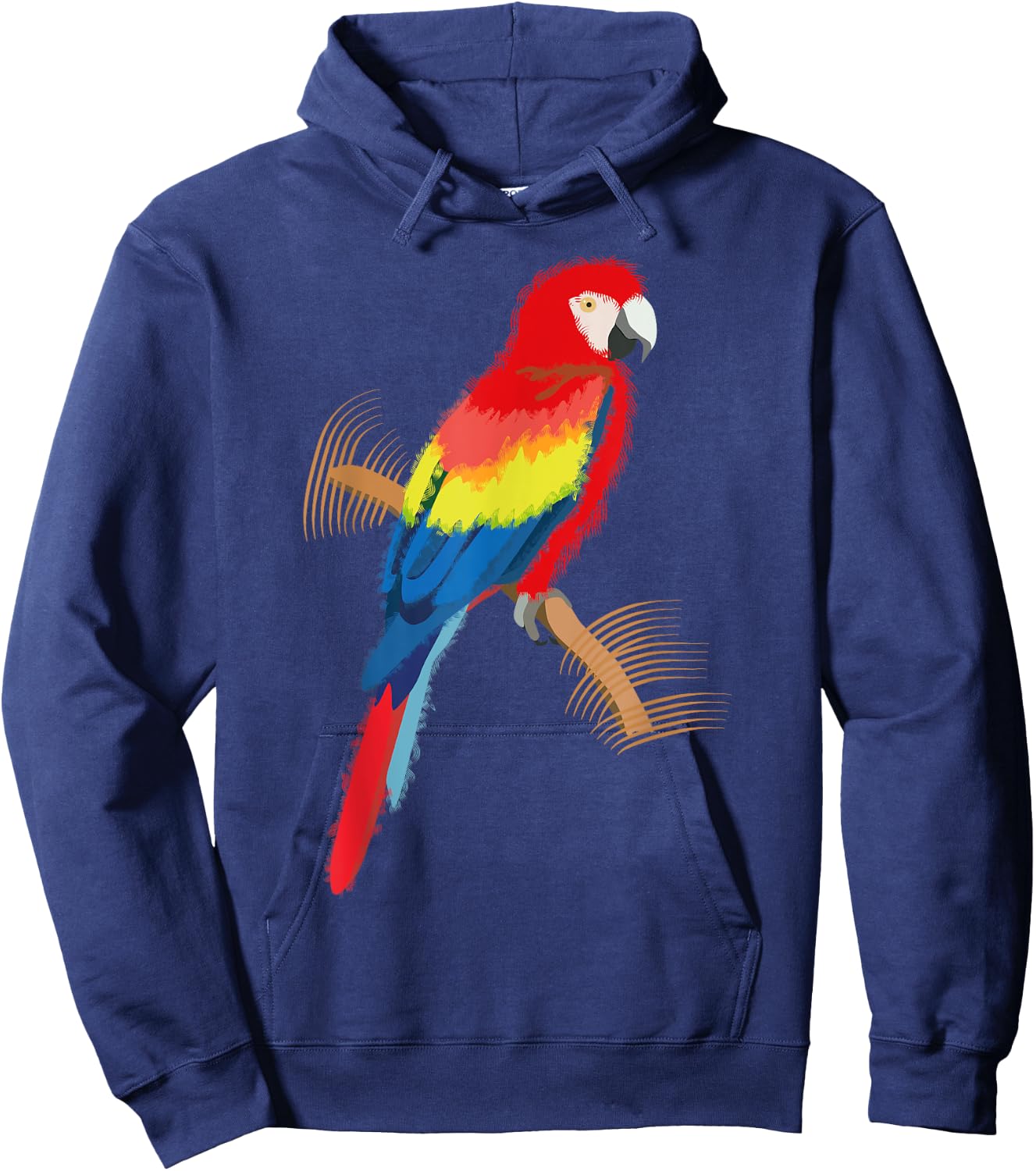 Parrot Scarlet Macaw Colourful Hoodie - Hoodie | Navy