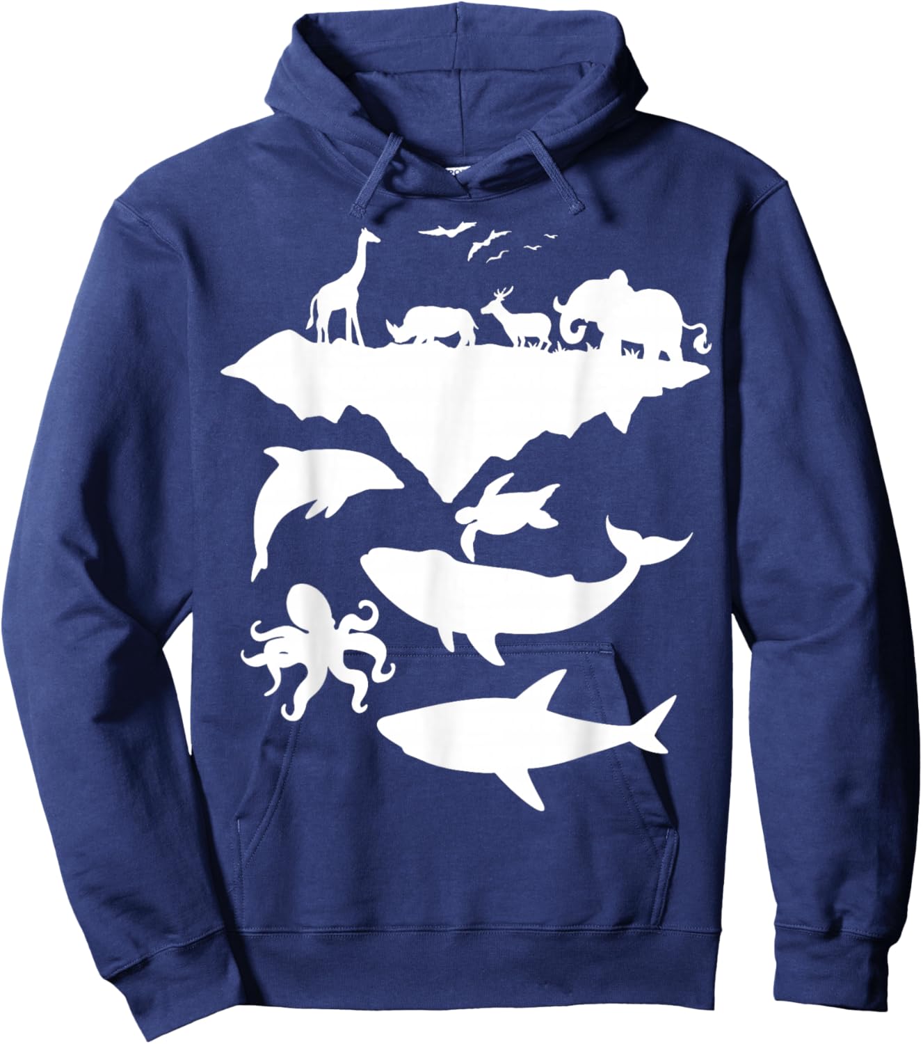Animals Of The World Wildlife Conservation Funny Environment Hoodie - Hoodie | Navy