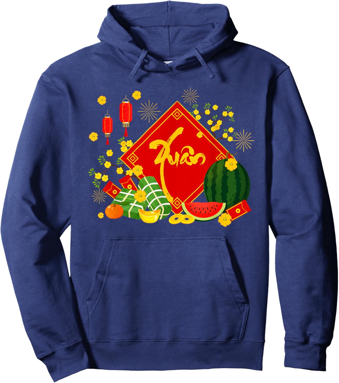 Happy Vietnamese Lunar New Year Xuan Spring Tet Holiday Hoodie - Hoodie | Navy