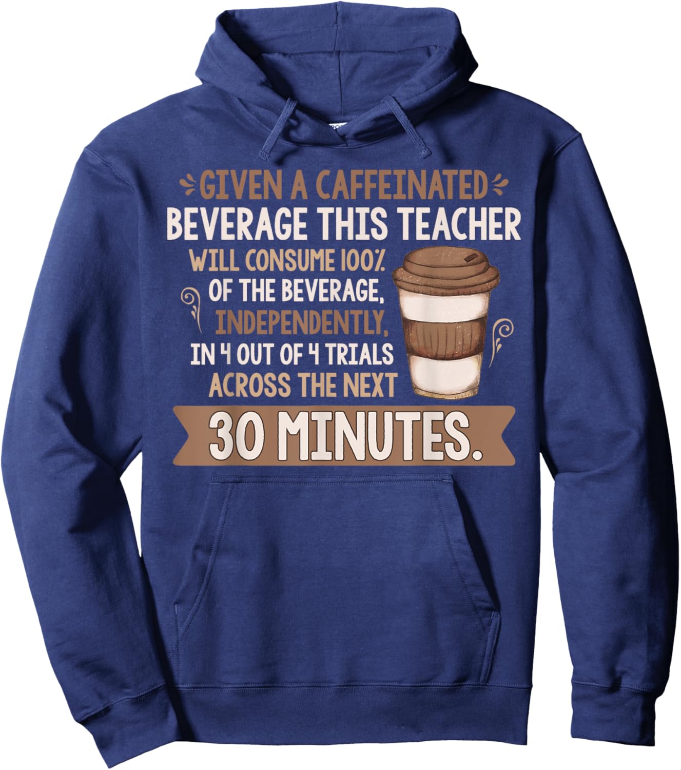 Given A Caffeinated Beverage This Teacher Will Consume Women Hoodie - Hoodie | Navy
