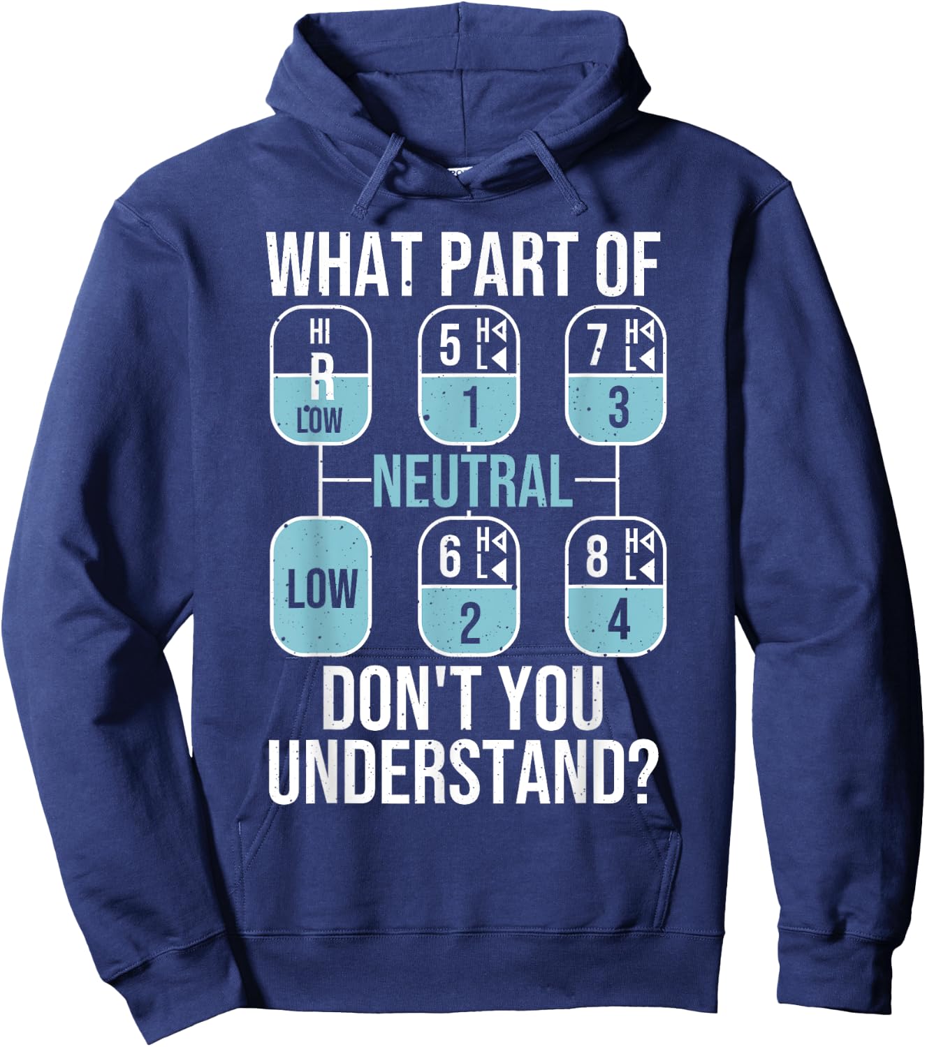 Funny Trucker Design Big Rig Trucker Truck Driver Hoodie - Hoodie | Navy