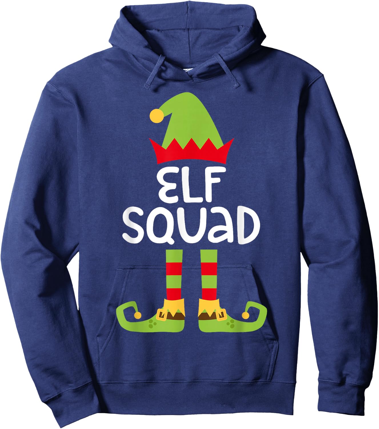 Elf Squad Shirt Matching Kids Boy Girl Christmas Elf Pajamas Hoodie - Hoodie | Navy