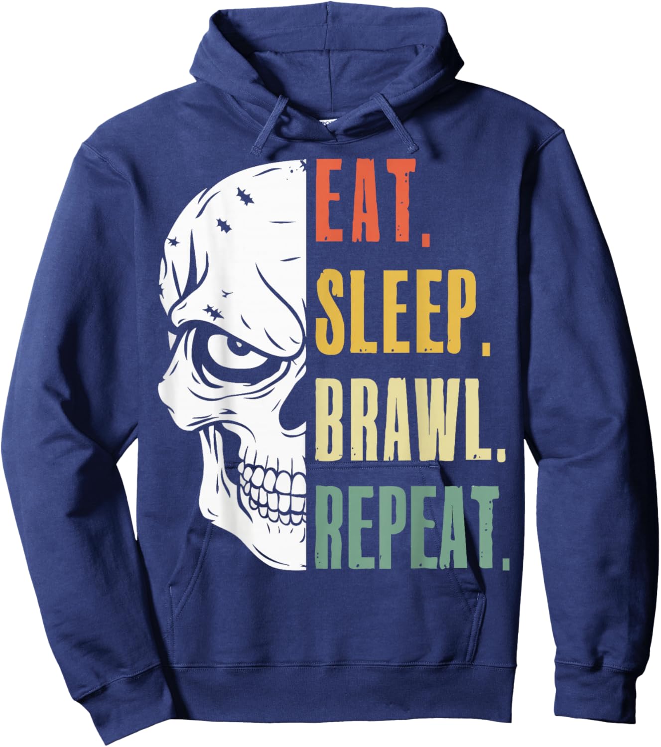 Eat Sleep Brawl Repeat Funny Video Gamer Gaming Hoodie - Hoodie | Navy