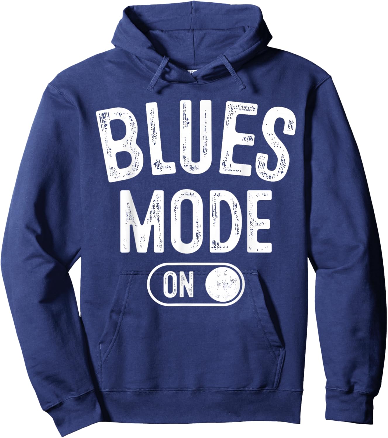 Blues Mode On Funny Blues Man Gift Musician Singer Guitarist Hoodie - Hoodie | Navy