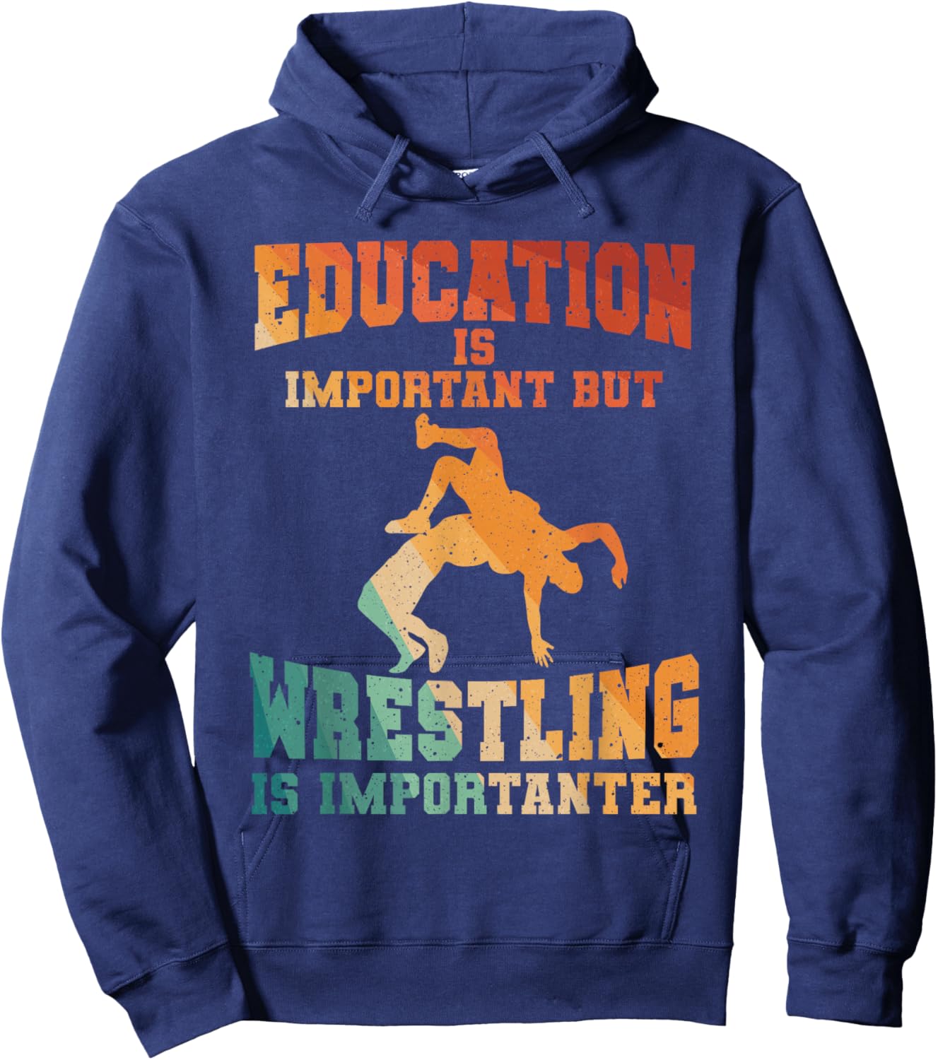 Funny Wrestling Women Grappling Freestyle Wrestler Hoodie - Hoodie | Navy