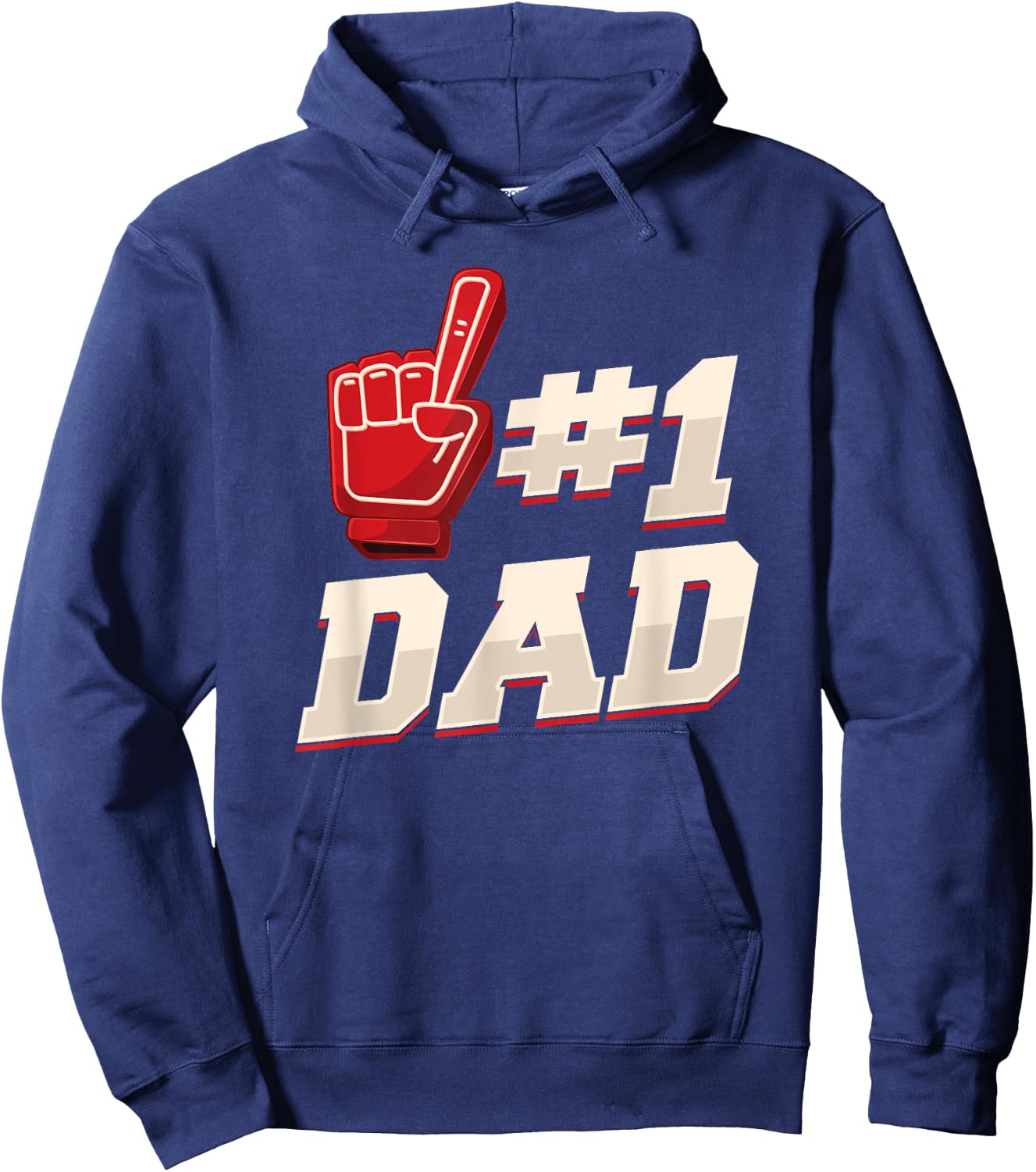 Athletic #1 Dad Number 1 Father Dad Father Father's Day Hoodie - Hoodie | Navy
